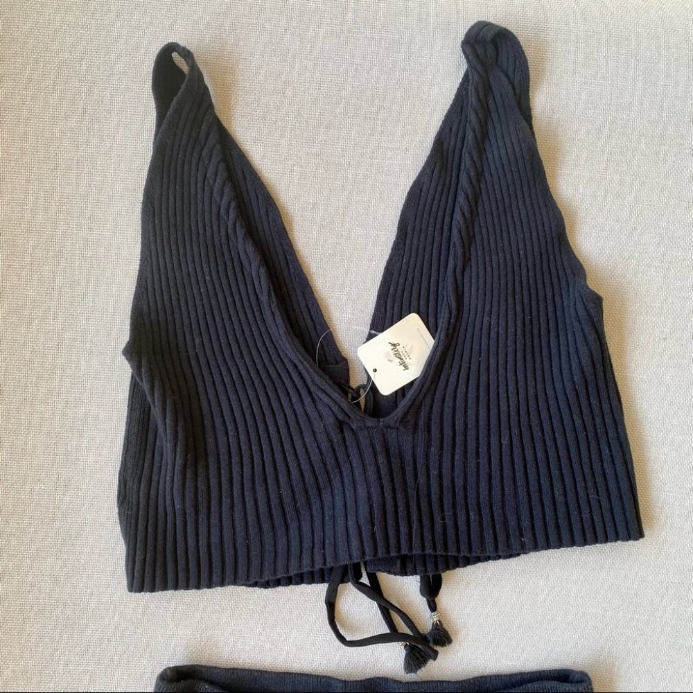 New Free People Intimately 2 piece knit set - Picture 6 of 9